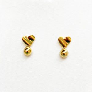 Golden-Toned Teardrop Shaped Drop Earrings For Women
