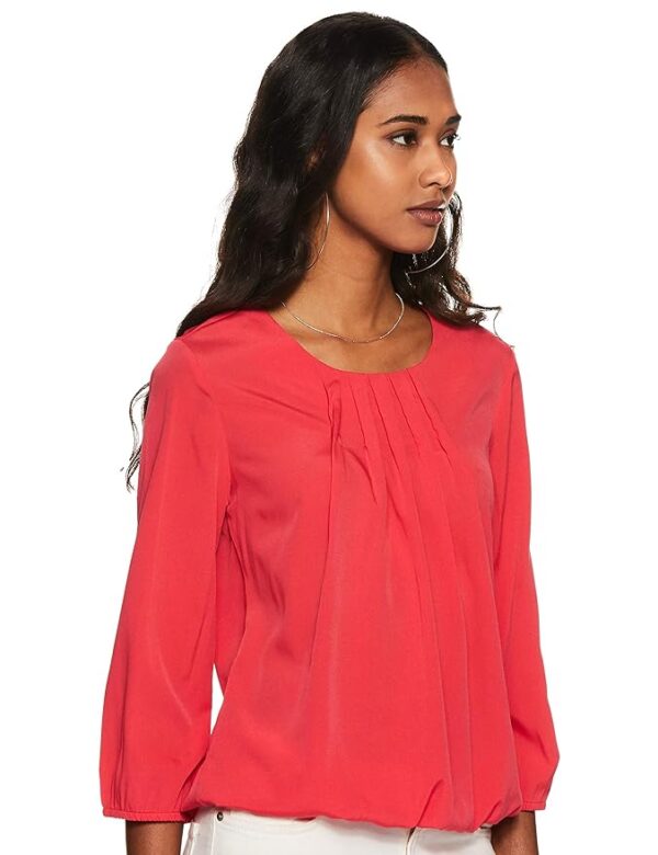 Coral Pink Women's Body Blouse Back