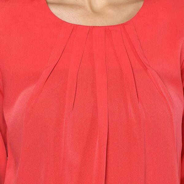 Coral Pink Women's Body Blouse Back