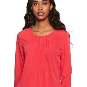 Coral Pink Women's Body Blouse Back