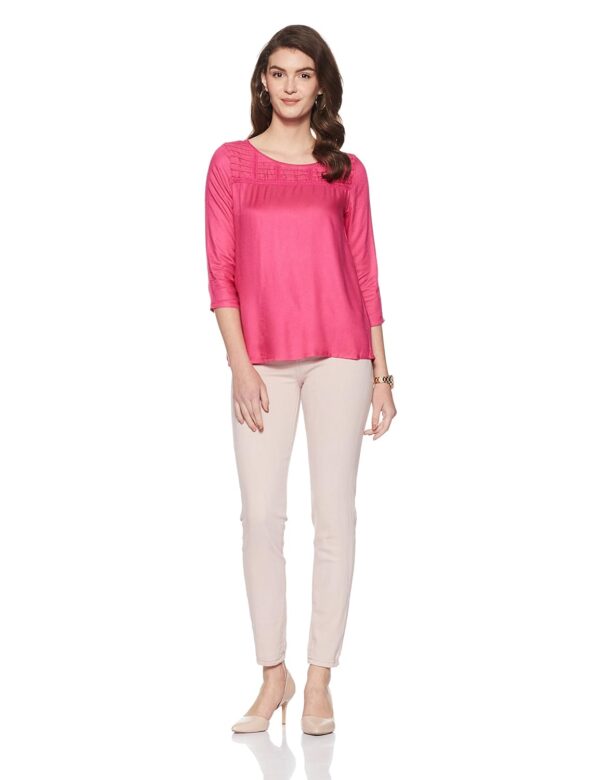 Fuschia Pink Women's Body Blouse Back