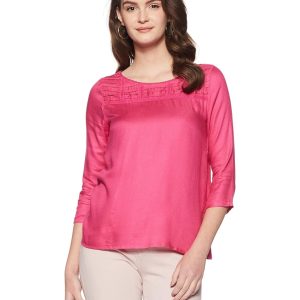 Fuschia Pink Women's Body Blouse Top