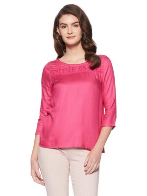 Fuschia Pink Women's Body Blouse Top