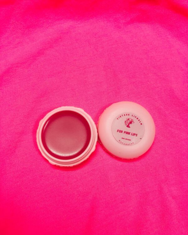 Vintage Fuchsia Pink Lip Balm for Dark Lips With Organic Shea Butter