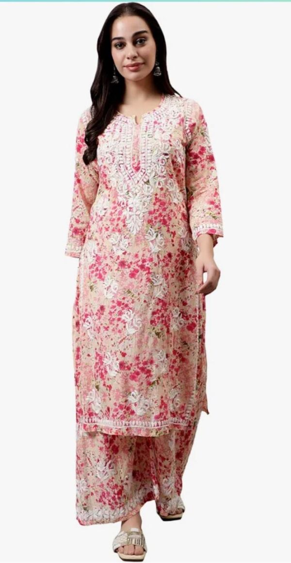 pink-lukhnavi-mulmul-chikenkari-kurta-set-for-women